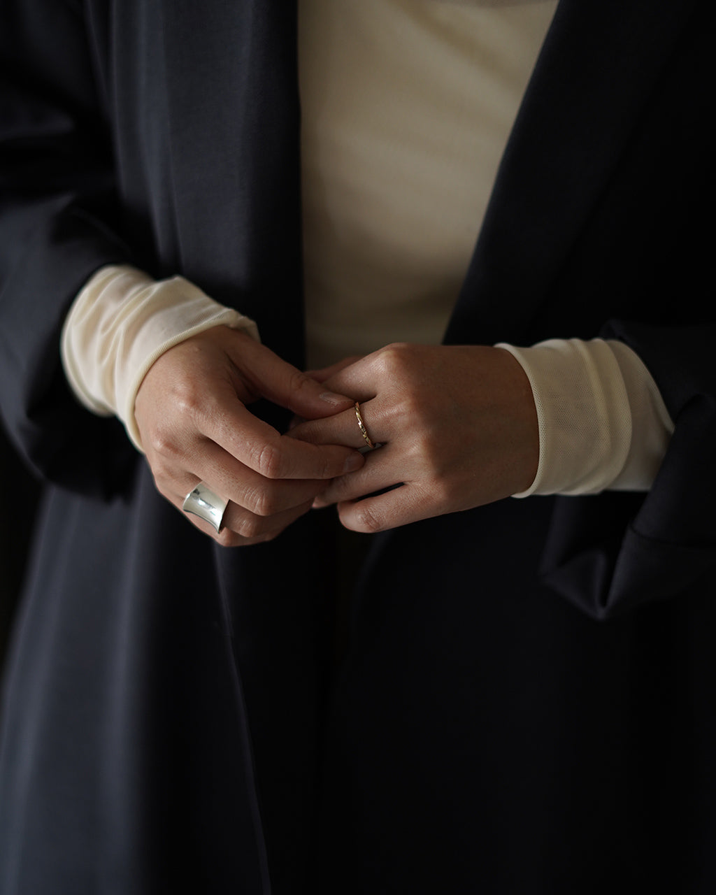 9K HARD TWISTED MINIMAL RING (wide:1.5mm) ED26SS-131