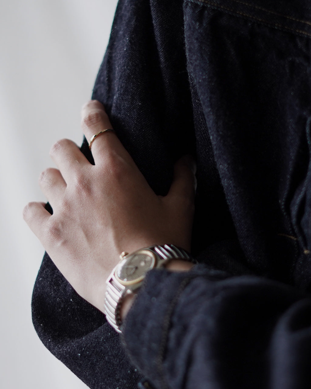 9K HARD TWISTED MINIMAL RING (wide:1.5mm) ED26SS-131