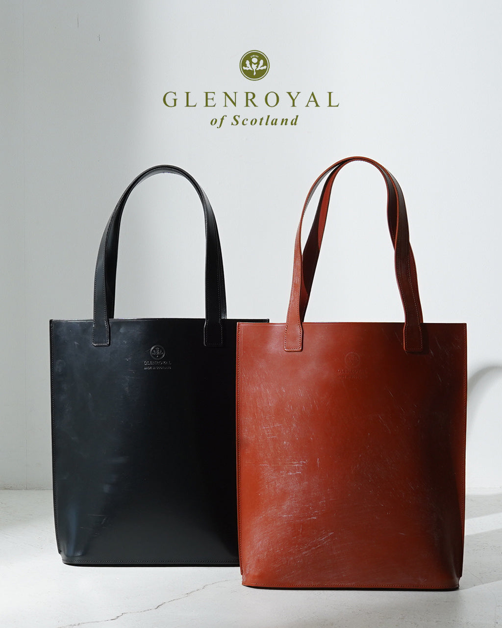 ＼合計3万円以上購入で20%OFFクーポン！／GLENROYAL グレンロイヤル トートバッグ トール TOTE BAG TALL ブライドルレザー 01-58231026【送料無料】【クーポン対象外】