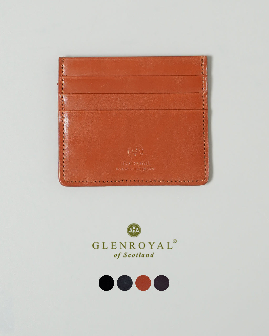 GLENROYAL グレンロイヤル スリム カードケース SLIM CARD CASE WITH NOTE ブライドルレザー シンプル カード入れ 03-5935【送料無料】