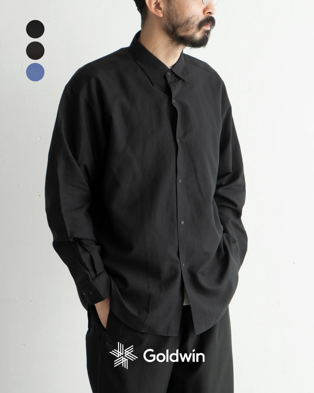 Goldwin ゴールドウィン ガウジー ボイル リラックス シャツ レギュラーカラー オーバーサイズシャツ Gauzy Voile Relax Shirt GL55141【送料無料】