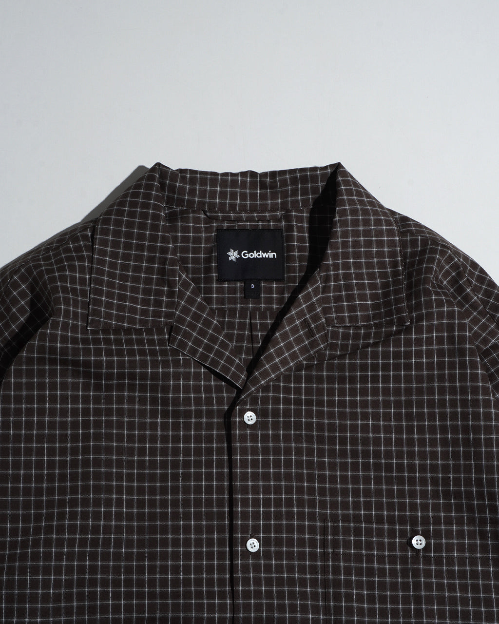 Goldwin ゴールドウィン ペーパー×リネン プレイドシャツ 格子柄 オープンカラー チェックシャツ Paper x Linen Plaid Shirt GL55142【送料無料】