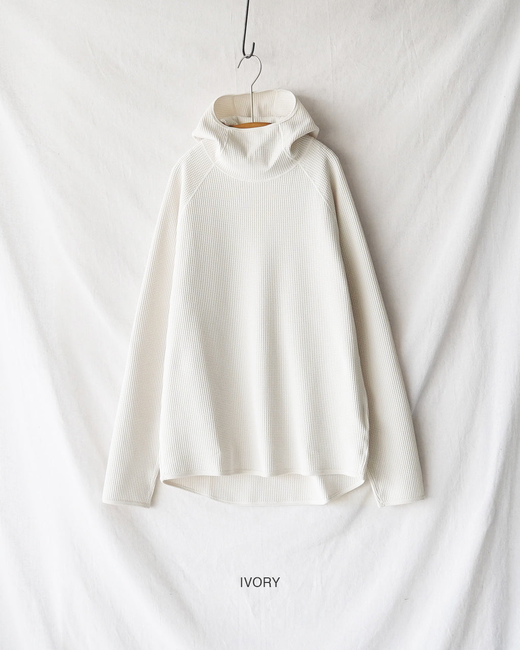 GOLDWIN　WF Light L/S Hoodie アイボリー Goldwin ゴールドウイン ワッフルライト ロングスリーブ フーディー