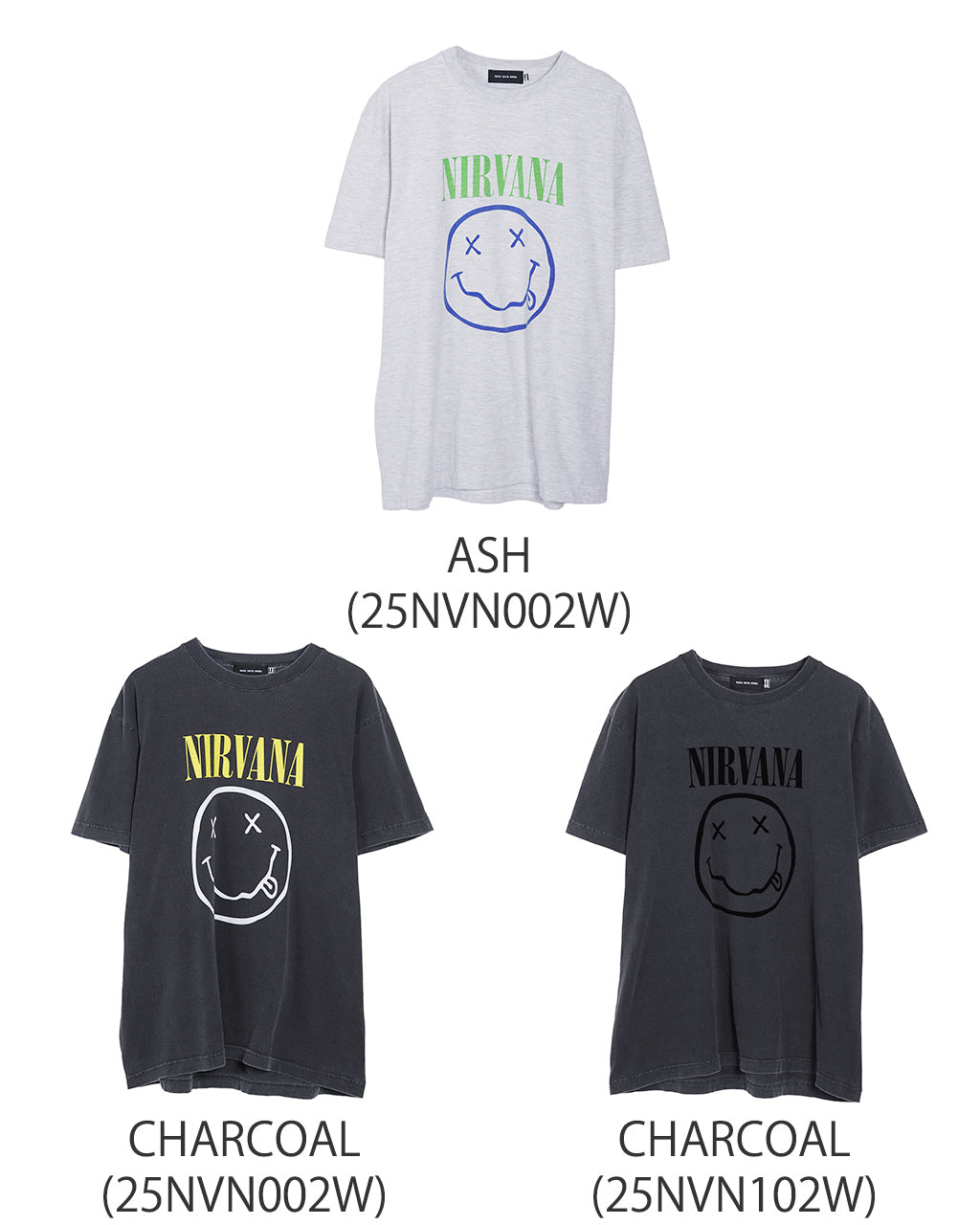 ミュージシャン NIRVANA 00S MONOCHROME PORTRAIT DELTAXL GOOD ROCK SPEED｜NIRVANA 半袖Tシャツ PIGMENT SMILE T-SHIRT