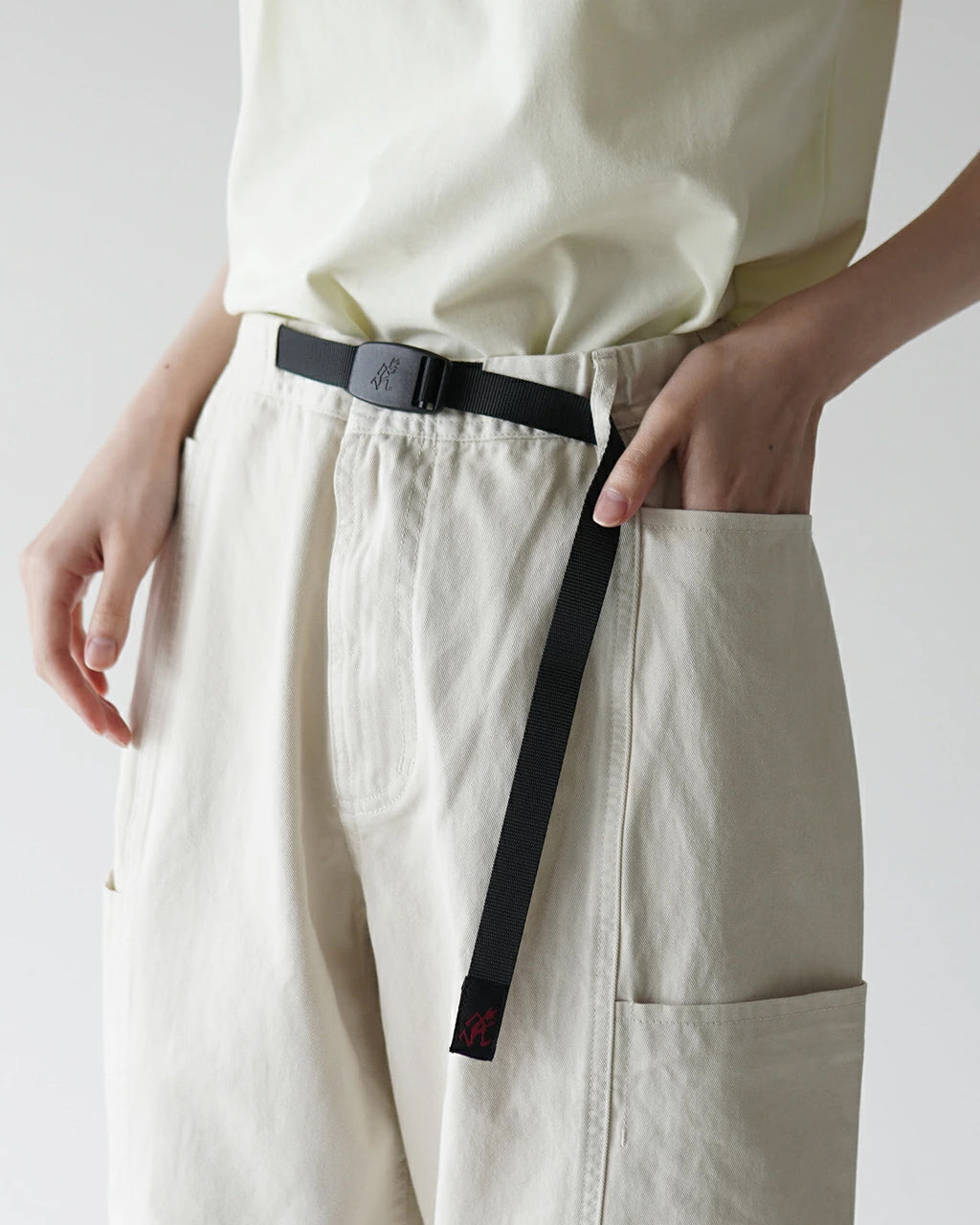 GRAMICCI グラミチ ウィヴォヤジャーパンツ W'S VOYAGER PANT イージーパンツ ウェビングベルト オフホワイト ブラック グリーン 製品染め カーゴパンツライク ツイル G2SW-P090 【クーポン対象外】【送料無料】