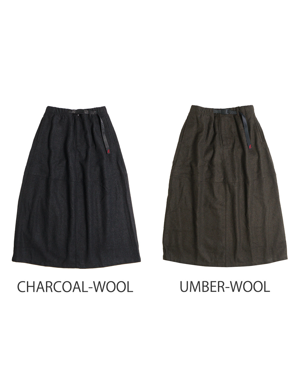 【SALE！30%OFF】GRAMICCI グラミチ ウール ロングスカート  WOOL PANELED SKIRT ウェビングベルト Aライン イージースカート G4FW-SK091