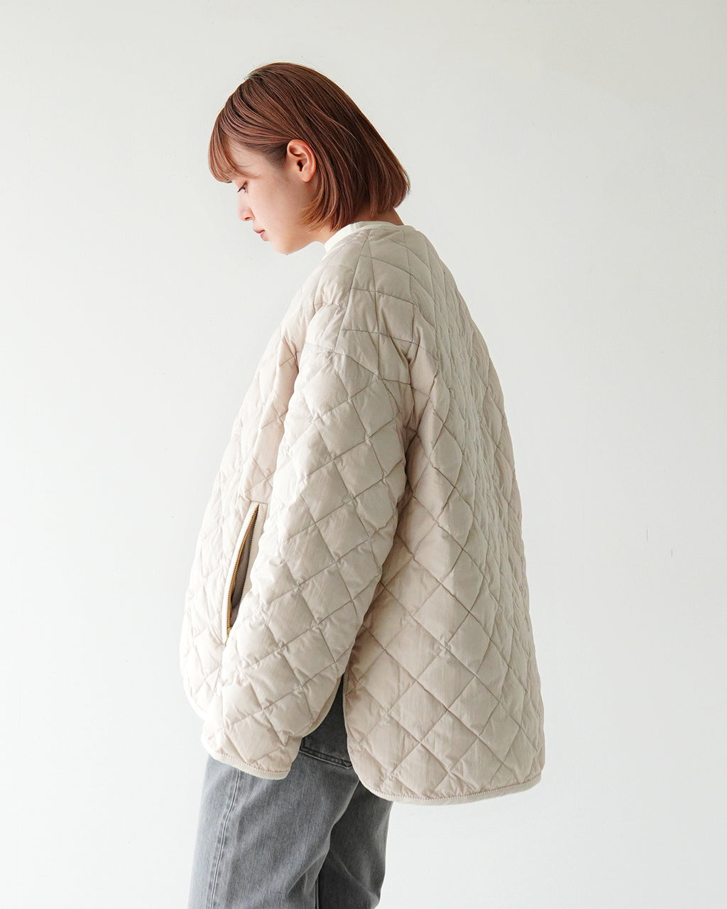 【SALE！20%OFF】ジムフレックス Gymphlex キルティング ダウン カラーレス ジャケット QUILT DOWN COLLARLESS JACKET  2024秋冬 GY-A0431NYM【送料無料】