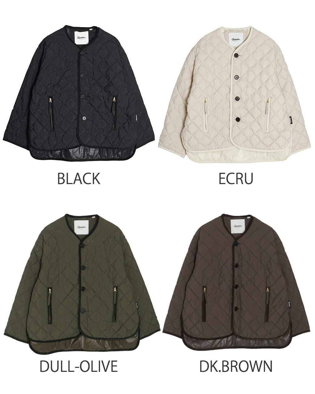 【SALE！20%OFF】ジムフレックス Gymphlex キルティング ダウン カラーレス ジャケット QUILT DOWN COLLARLESS JACKET  2024秋冬 GY-A0431NYM【送料無料】