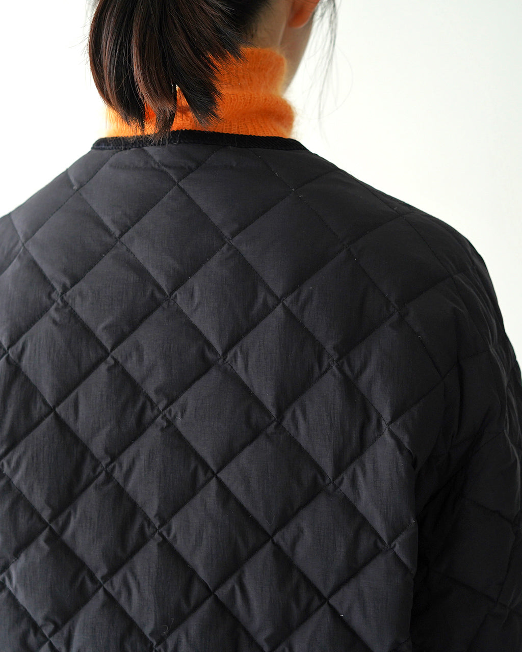 Collarless Quilting Down Coat