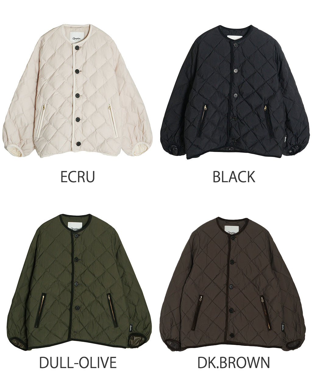 ジムフレックス Gymphlex キルト ダウン パフスリーブ ジャケット QUILT DOWN PUFF SLEEVE JACKET ダウ