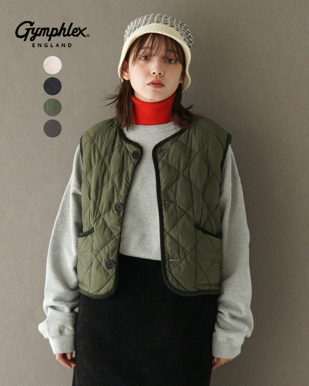 Gymphlex ジムフレックス キルティング ダウンベスト QUILT DOWN SHORT VEST GY-A0433NYM 1026【送料無料】