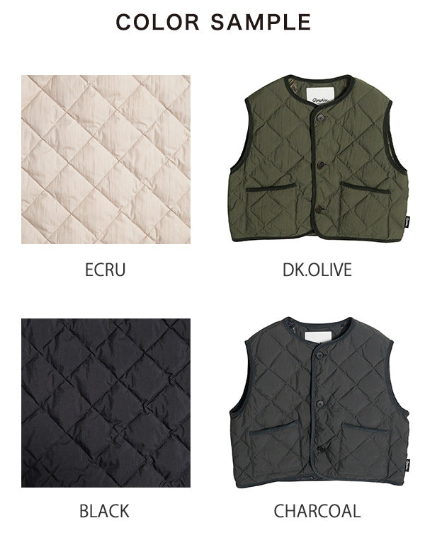 Gymphlex ジムフレックス キルト ダウン ショート ベスト QUILT DOWN SHORT VEST GY-A0433NYM