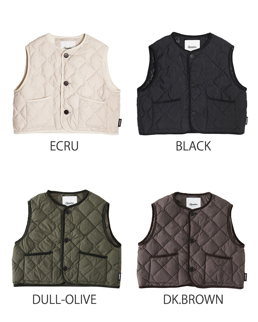 【SALE！20%OFF】Gymphlex ジムフレックス キルティング ダウンベスト QUILT DOWN SHORT VEST GY-A0433NYM 1026【送料無料】