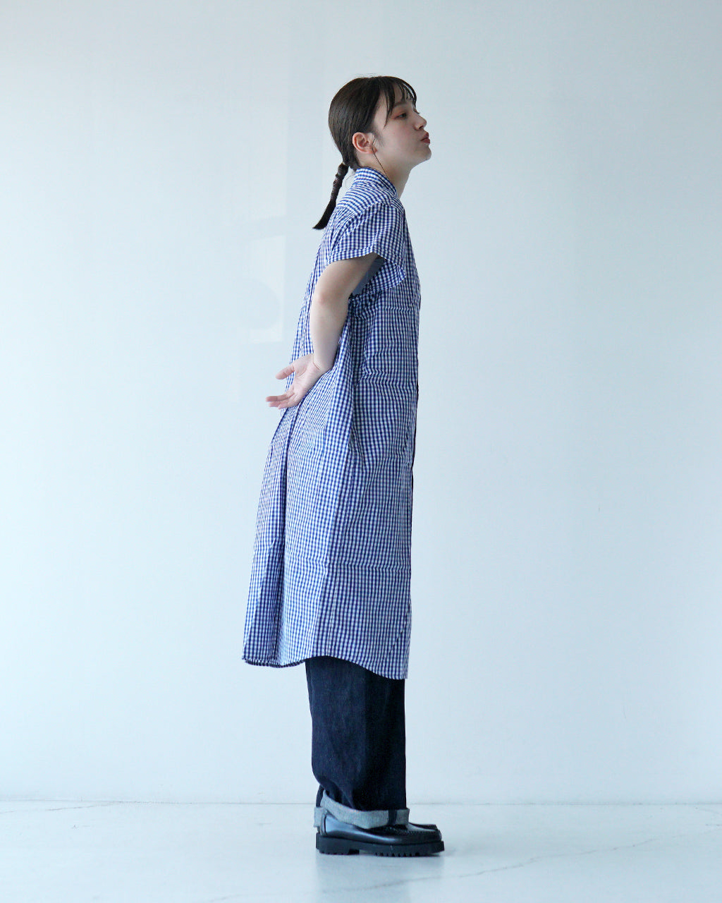 【先行予約：2025年4月上旬頃入荷予定】Gymphlex ジムフレックス シャツワンピース REGULAR COLLAR SHIRT DRESS レギュラーカラー 半袖 GY-B0243MGG GY-B0243MGS【クーポン対象外】【送料無料】