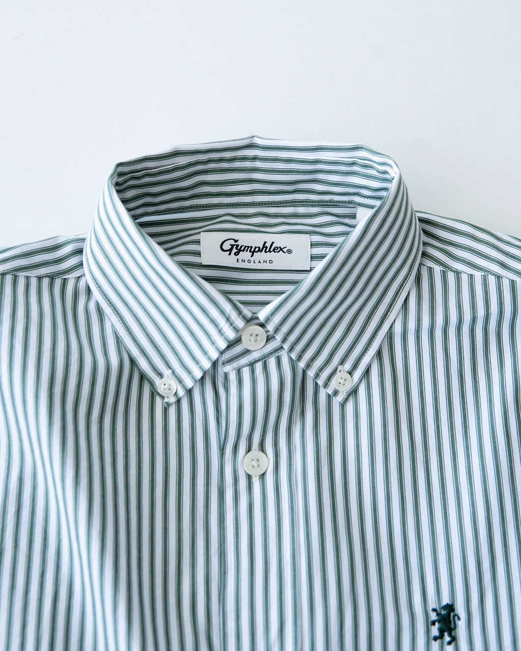 【先行予約：2025年4月上旬頃入荷予定】Gymphlex ジムフレックス ボタンダウン 半袖シャツ SHORT B.D. SHIRT S/S ストライプ ショート丈 GY-B0367MTS GY-B0367HPS【クーポン対象外】【送料無料】