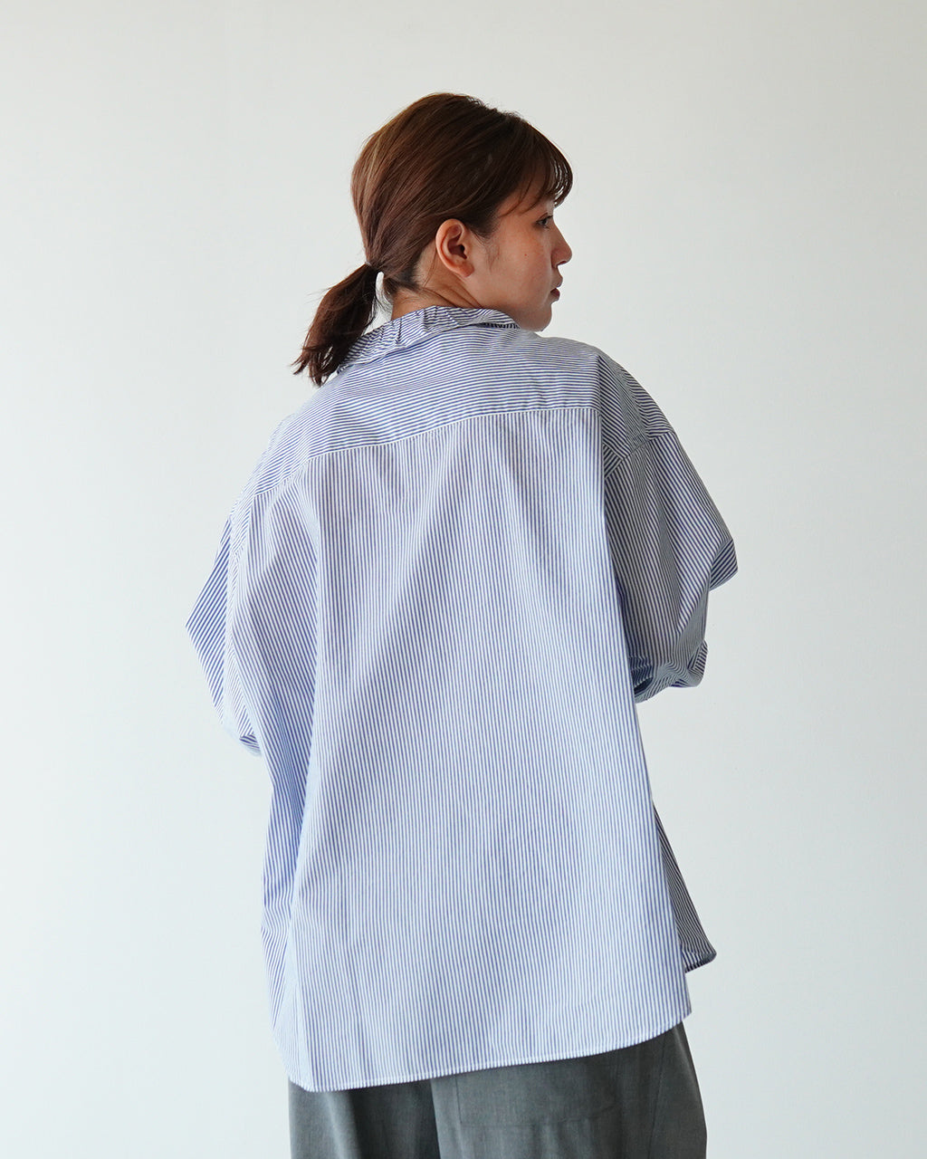 Gymphlex ジムフレックス ギャザードカラー シャツ ロングスリーブ GATHERED COLLAR SHIRT L/S GY-B0312 LSI【送料無料】