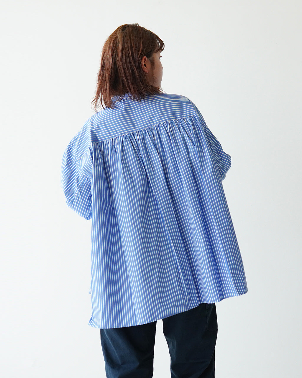 Gymphlex ジムフレックス レギュラーカラー チュニック ロングスリーブ  REGULAR COLLAR TUNIC L/S シャツ ストライプ GY-B0313 TTS【送料無料】