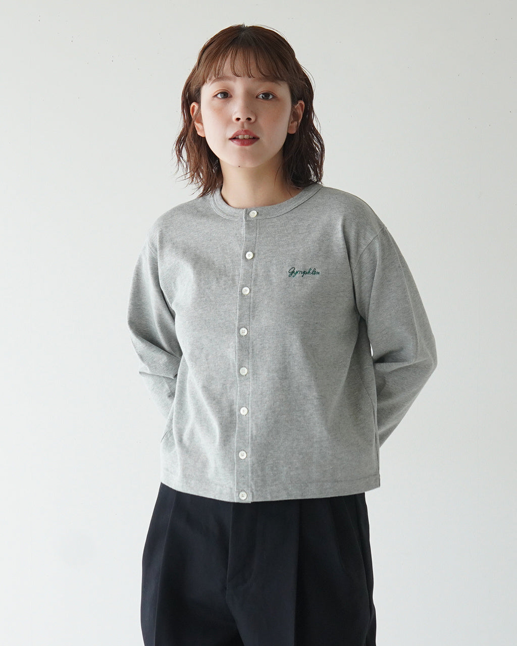 Gymphlex ジムフレックス ショート クルー ネック カーディガン SHORT CREW NECK CARDIGAN GY-C0367SCT【送料無料】