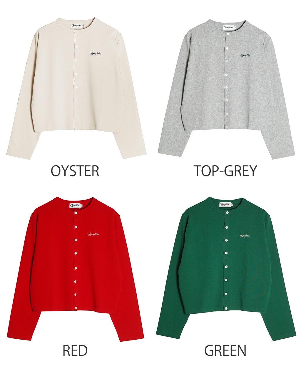 Gymphlex ジムフレックス ショート クルー ネック カーディガン SHORT CREW NECK CARDIGAN GY-C0367SCT【送料無料】