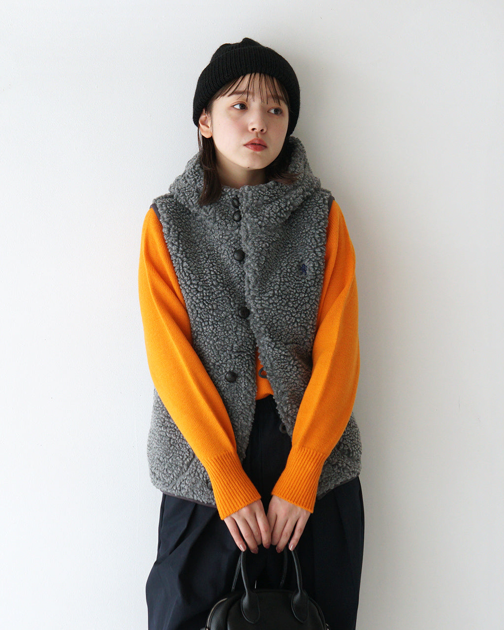 Gymphlex ジムフレックス ボア フーデッド ベスト BOA HOODED VEST