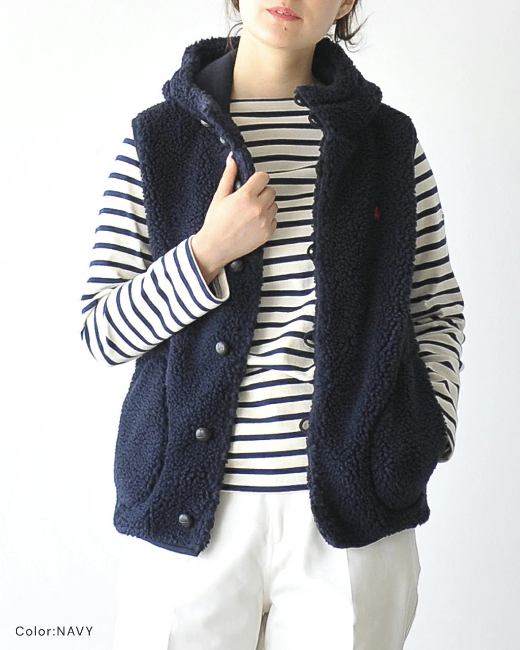 【SALE！30%OFF】Gymphlex ジムフレックス ボア フーデッド ベスト BOA HOODED VEST フード J-1069PL【送料無料】