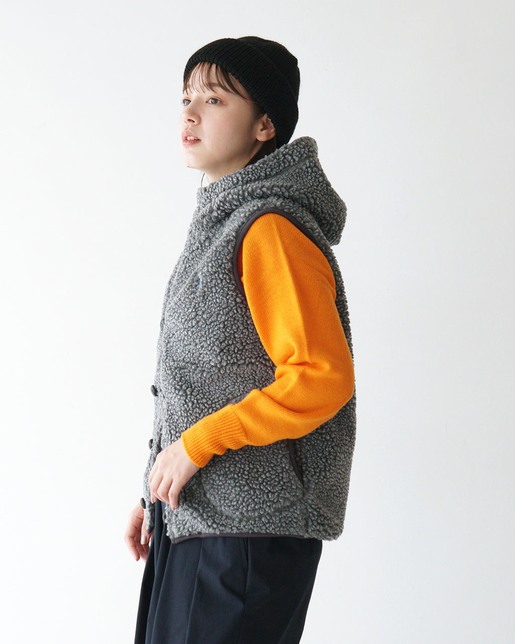 Gymphlex ジムフレックス ボア フーデッド ベスト BOA HOODED VEST フード J-1069PL【送料無料】