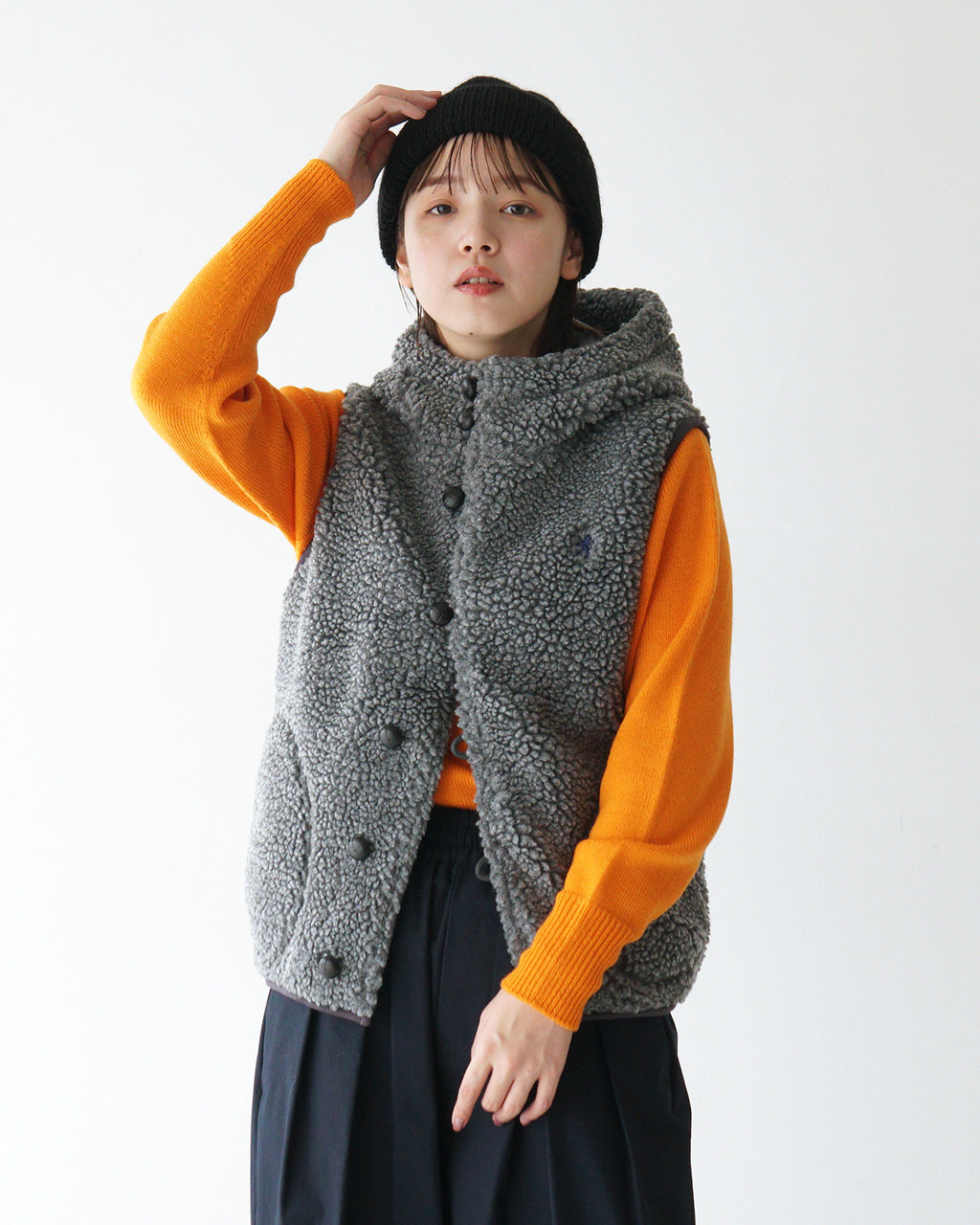 Gymphlex ジムフレックス ボア フーデッド ベスト BOA HOODED VEST フード J-1069PL【送料無料】