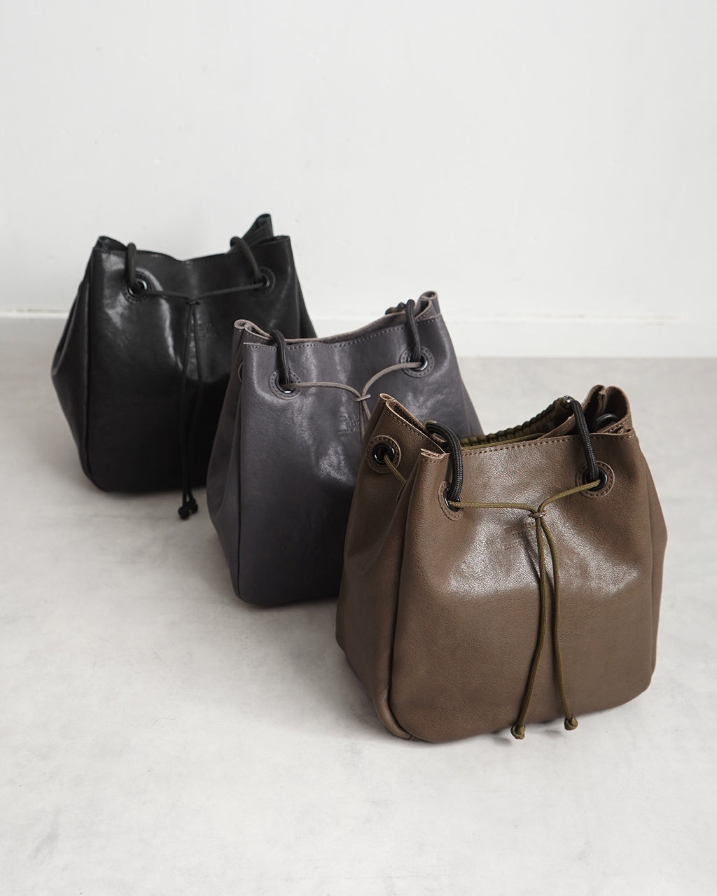 HAIDA ハイダ ウォッシュドレザー 巾着バッグ Sサイズ WASHED LEATHER (TANKER) COLLECTION ハンドバッグ 肩掛け HAI12-TANS【クーポン対象外】【送料無料】