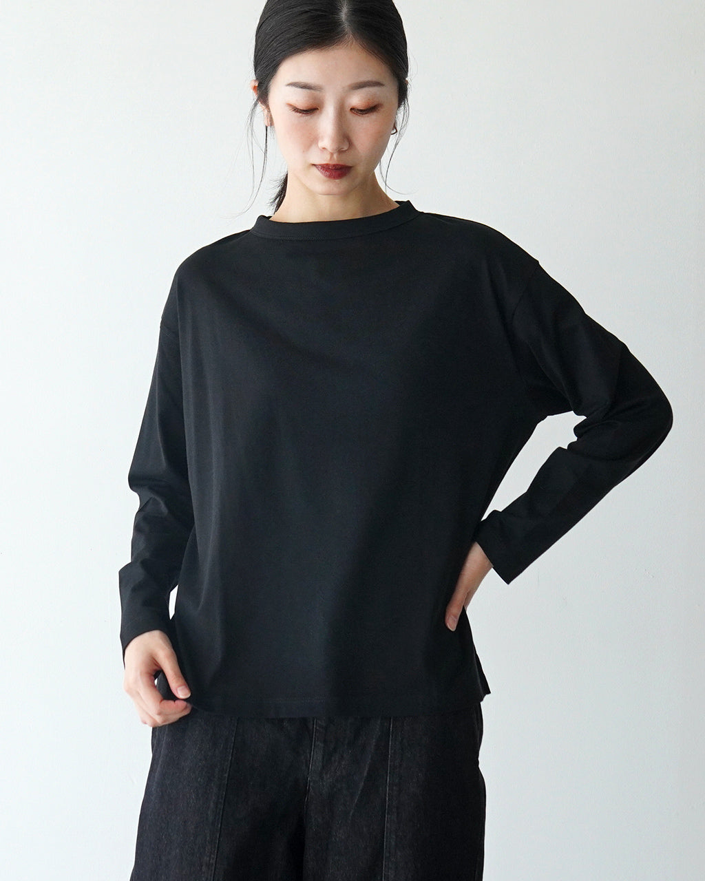 ＼合計3万円以上購入で20%OFFクーポン！／Handvaerk ハンドバーク 60/2 ボトル ネック L/S Tシャツ 60/2 BOTTLE NECK L/S T-SHIRT トップス カットソー ロングスリーブ 長袖 #6116【送料無料】