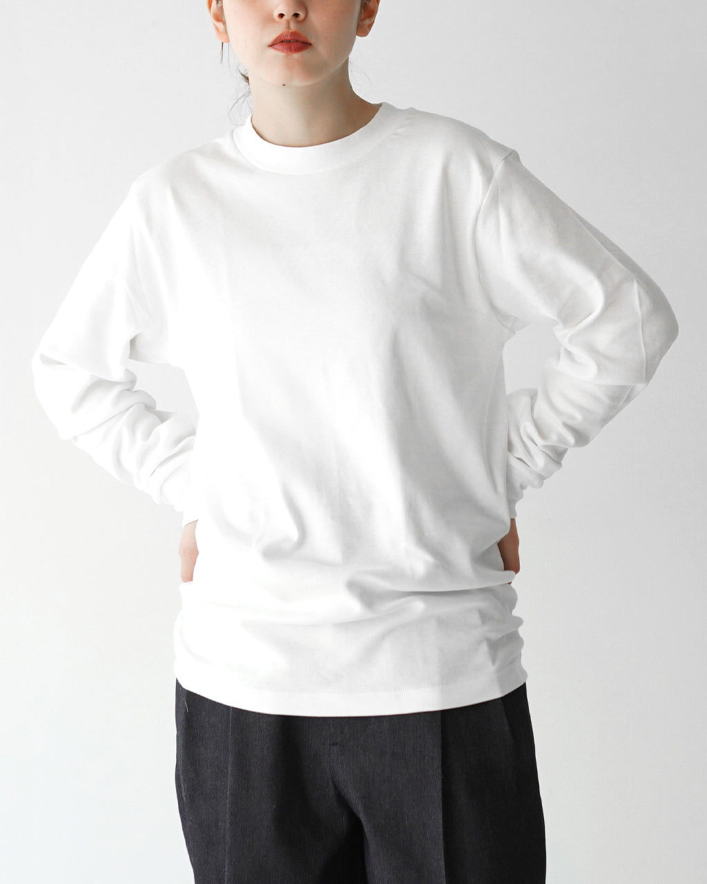 【SALE！30%OFF】Hanes ヘインズ スエードニット クルーネック ロングスリーブ Suede Knit Crew Neck L/S HM4-A204