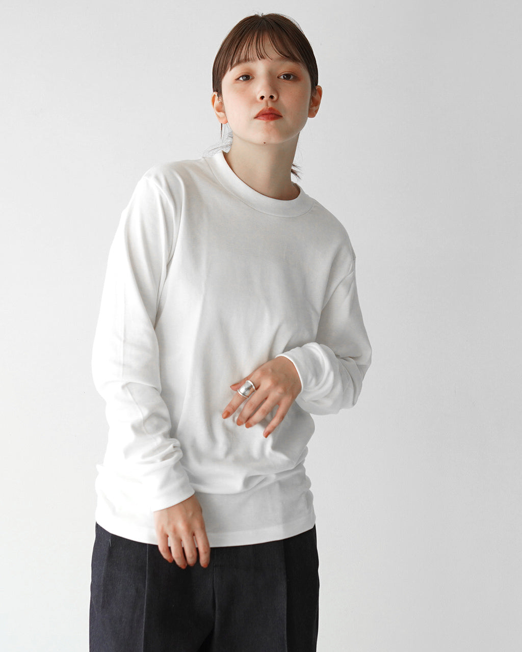 【SALE！30%OFF】Hanes ヘインズ スエードニット クルーネック ロングスリーブ Suede Knit Crew Neck L/S HM4-A204