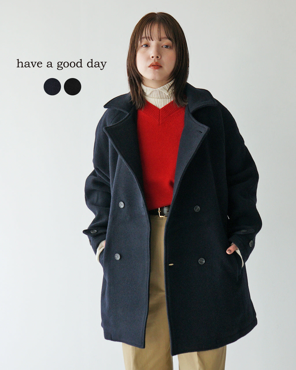 【SALE！20%OFF】have a good day ハブアグッドデイ ピーコート P-coat HGD-297【送料無料】