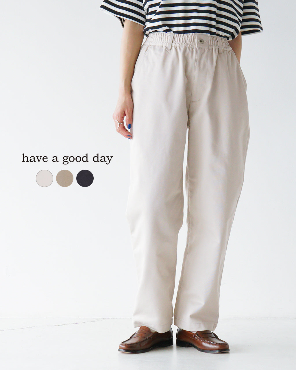 have a good day ハブアグッドデイ イージーパンツ レディース Relax trouser pants リラックス トラウザー パンツ テーパード HGD-372【クーポン対象外】【送料無料】