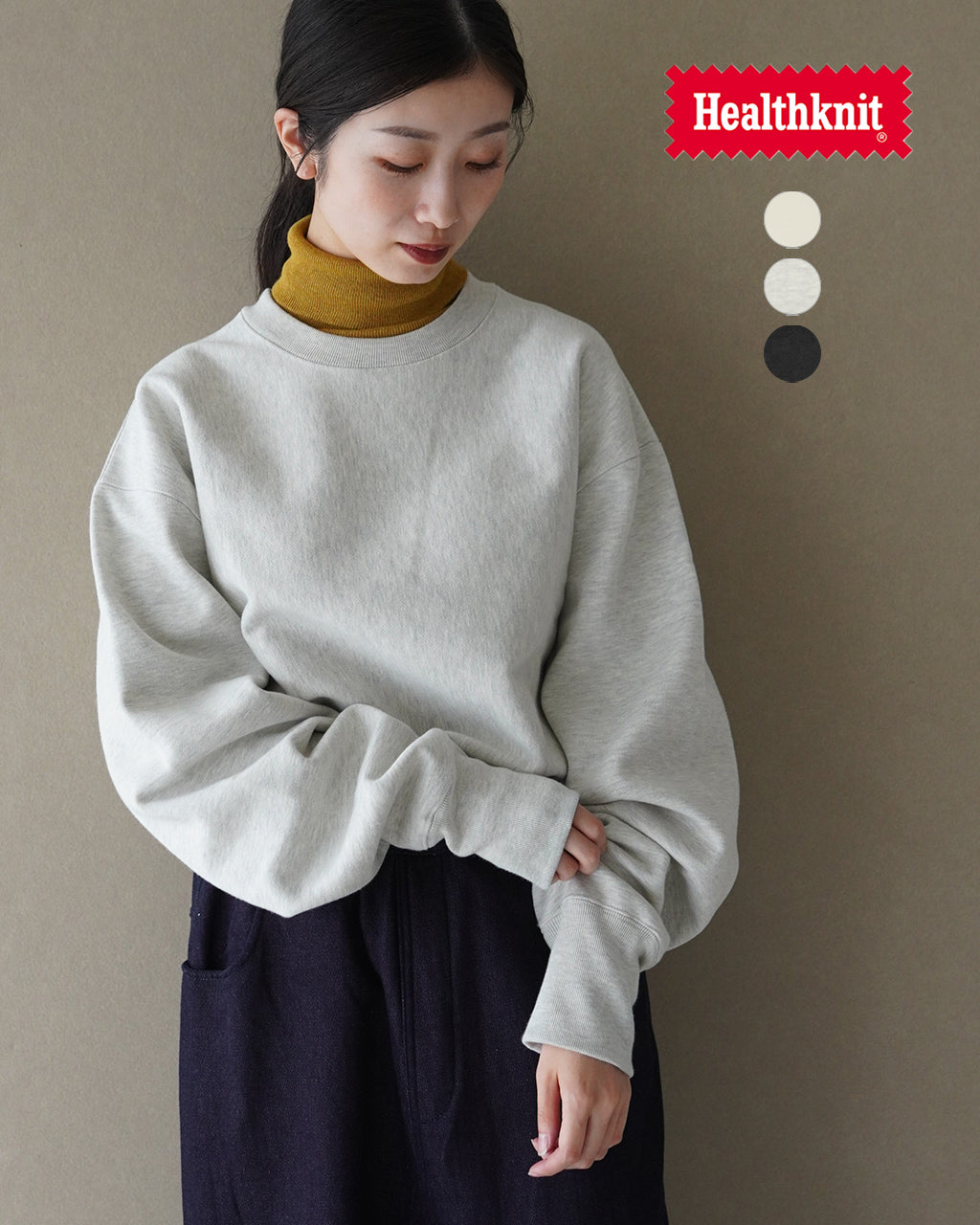 【SALE！30%OFF】Healthknit ヘルスニット ロッカー ウェイト スウェット クルー LOCKER WEIGHT SWEAT CREW HR24F-M001