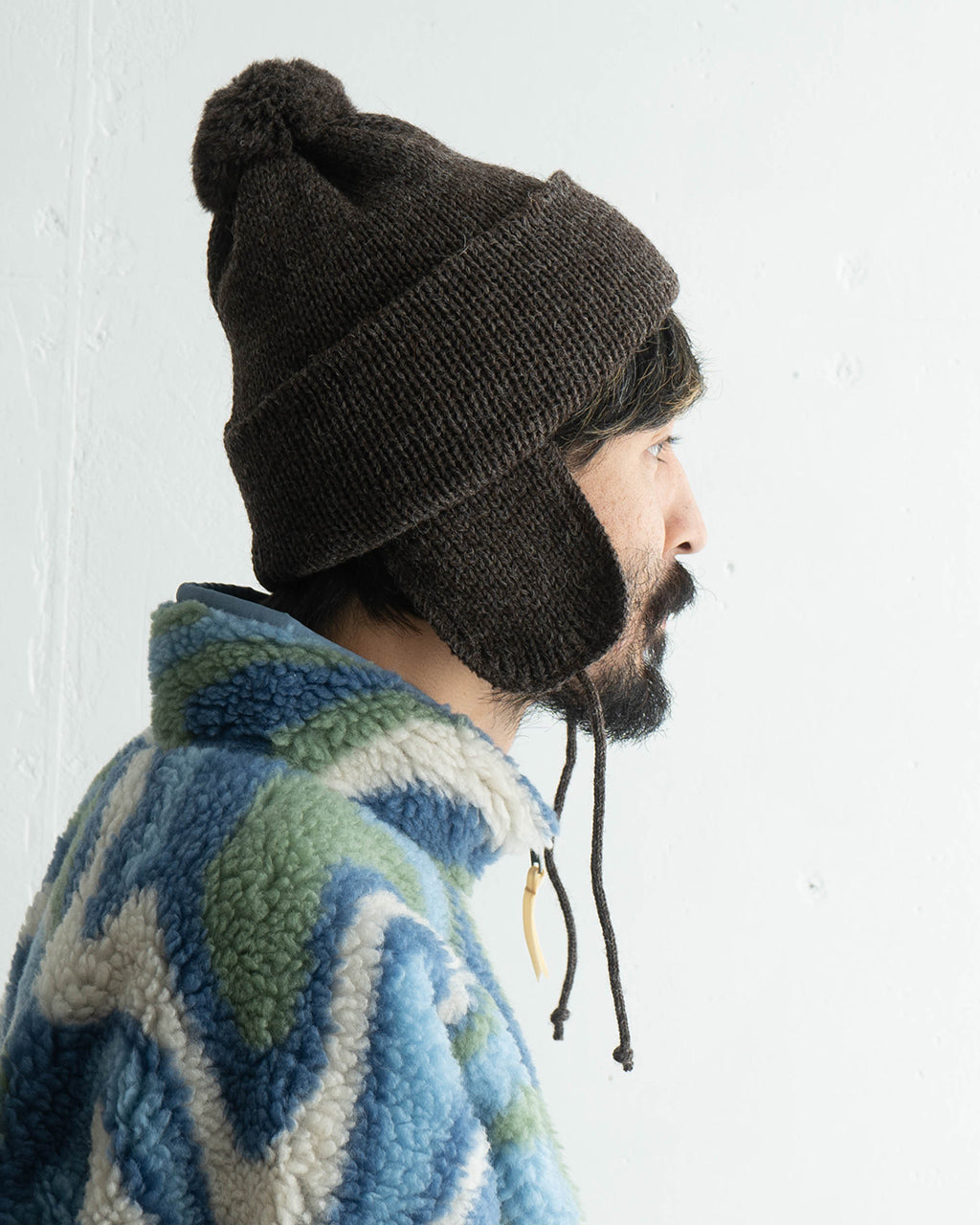 【SALE！20%OFF】HIGHLAND2000 ハイランド2000 ニット帽 ボブキャップ イヤーカバー 3g Solid Bobcap w/ear Cover&PomPom&Rope HL-24FW-0007