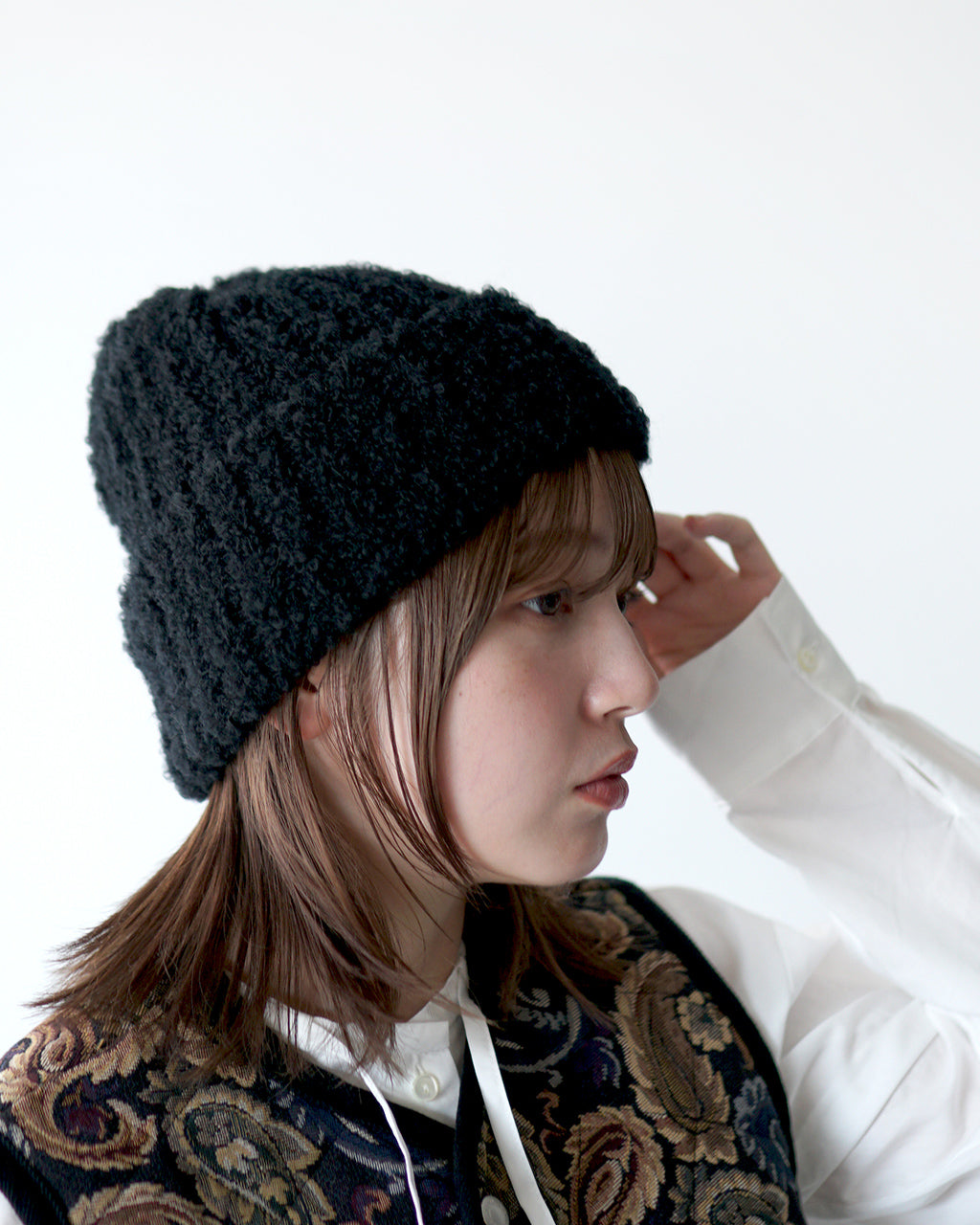 HIGHLAND2000 ハイランド2000 ニット帽 ボブキャップ ブークレ Boucle Bob Cap HL-24FW-0033