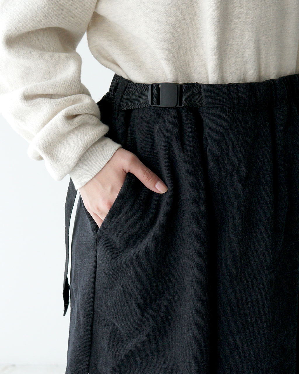 【SALE！20%OFF】THOUSAND MILE サウザンドマイル コーデュロイスカート WAVE ADJUST SKIRT アジャスト付き ロングスカート TM242CD00232