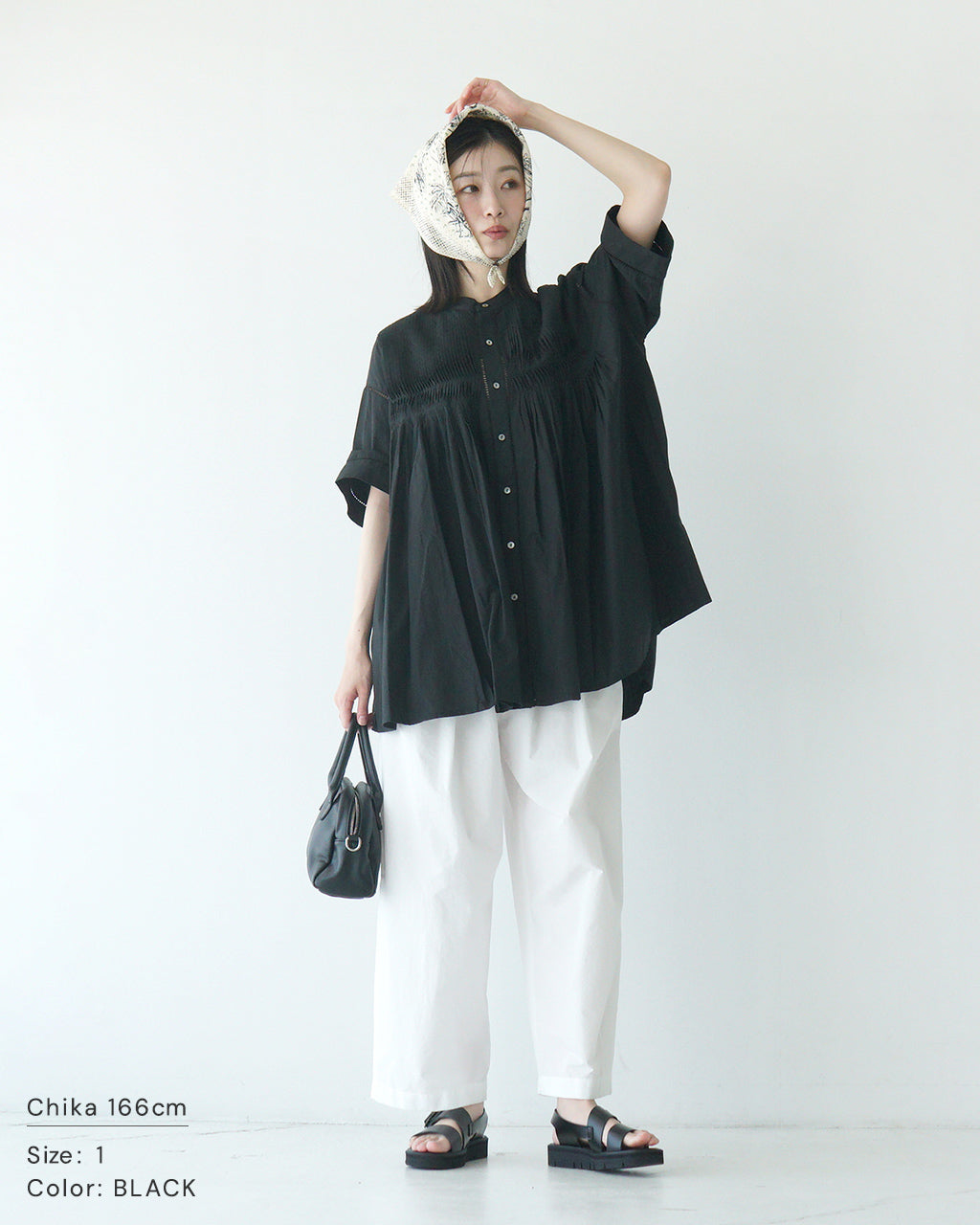 INDIA INDUSTRY インディアインダストリー ピンタック シャツ Baran PIN TUCK SHIRT チュニック ブラウス ND-B0387 POP【送料無料】