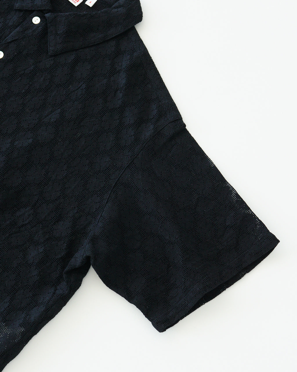 INDIA INDUSTRIES インディアインダストリーズ レース 襟付き 半袖シャツ SHORT SLEEVE SHIRT レギュラーカラー サイドスリット ショート丈 ND-B0376 CVL【送料無料】