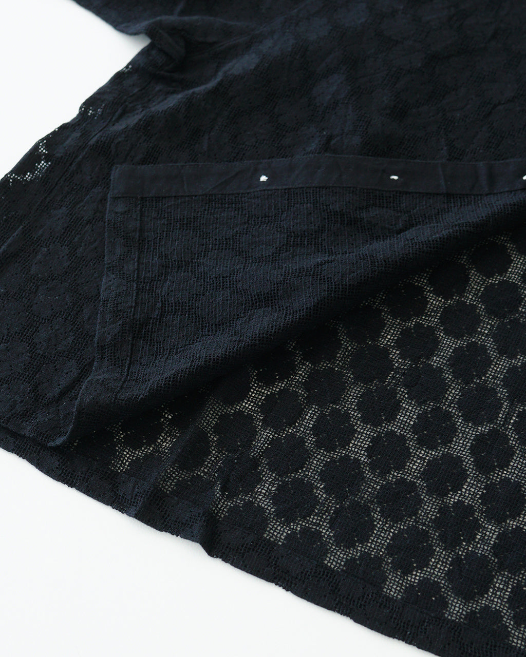 INDIA INDUSTRIES インディアインダストリーズ レース 襟付き 半袖シャツ SHORT SLEEVE SHIRT レギュラーカラー サイドスリット ショート丈 ND-B0376 CVL【送料無料】