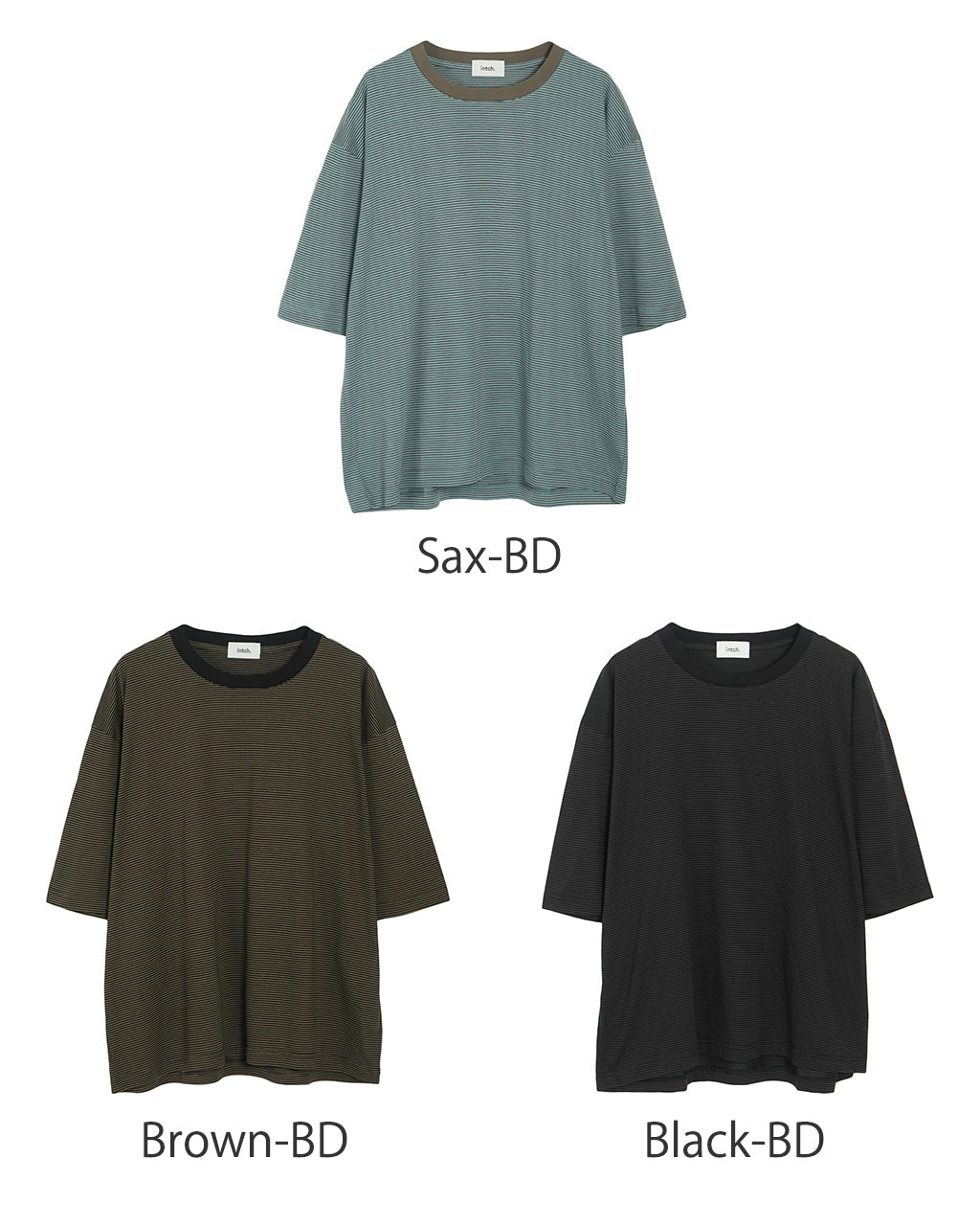 intch. インチ  Tシャツ TEE 半袖 カットソー ボーダー クルーネック 302510001【クーポン対象外】