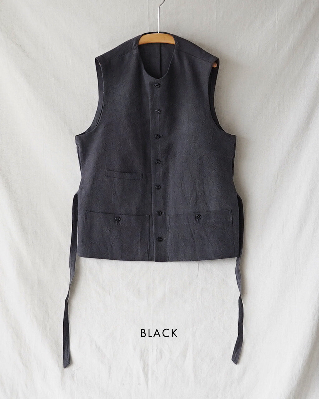 TAN LACY ベスト BLACK TAN/LACY VEST (BLACK)