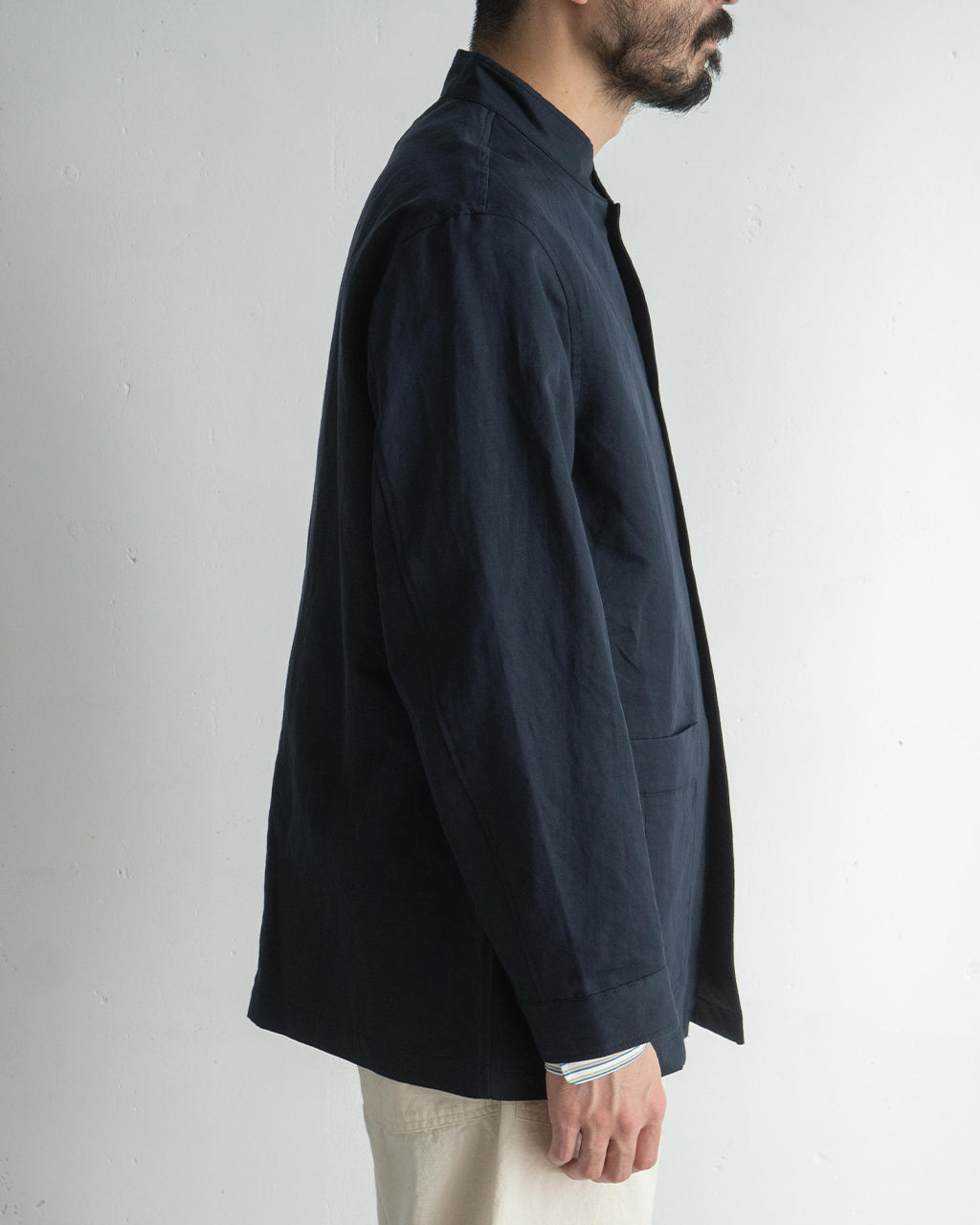 intch. インチ マオカラー ジャケット セーヌ リネン コットン スタンドカラー Seine Linen Cotton Mao Collar Jacket アウター JACKET 502510011【送料無料】