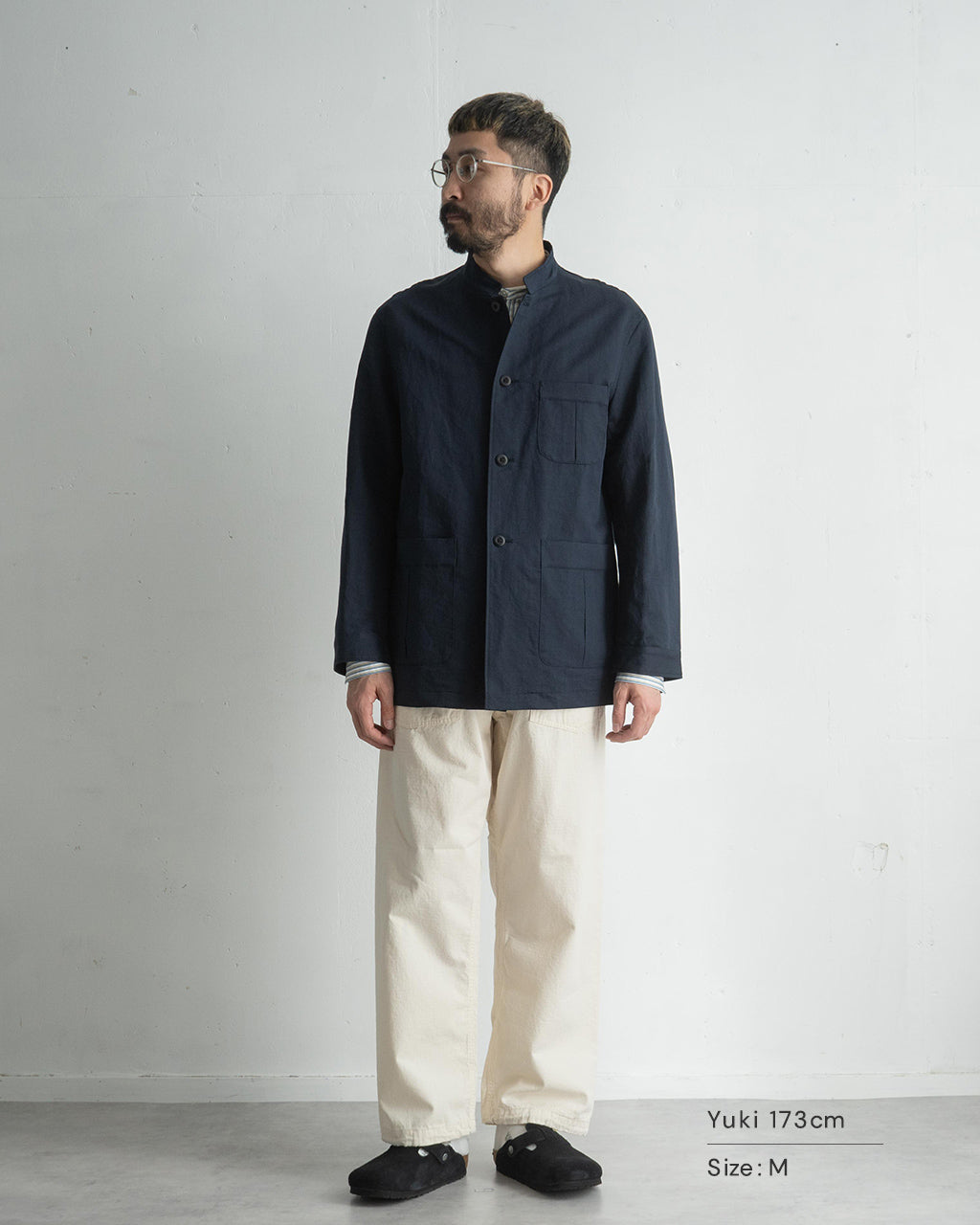 intch. インチ マオカラー ジャケット セーヌ リネン コットン スタンドカラー Seine Linen Cotton Mao Collar Jacket アウター JACKET 502510011【送料無料】