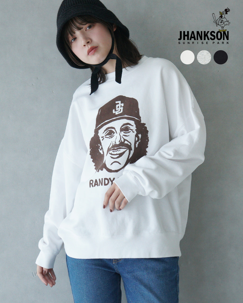 【SALE！20%OFF】JHANKSON ジャンクソン スウェット ランディー ボンズ スウェット RANDY BONDS SWEAT プリント ロゴ 24026