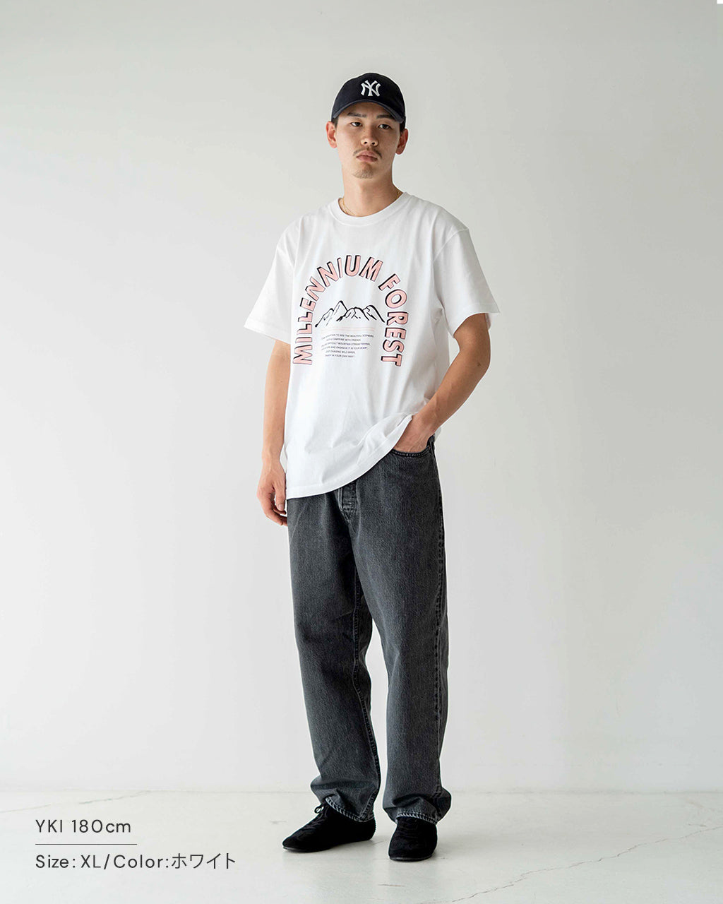 MILLENNIUM FOREST ミレニアムフォレスト 7.2オンス プリント CROUKAオリジナル Tシャツ 7.2oz Print Tee【クーポン対象外】
