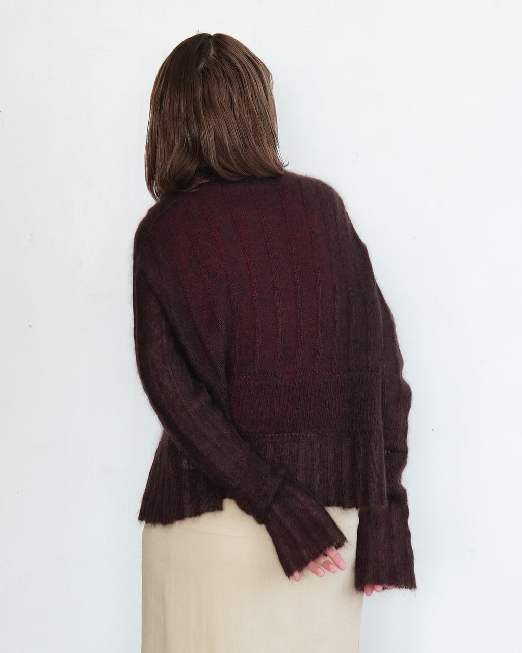 JOICEADDED ジョイスアディッド シルク モヘア ニット セーター SILK MOHAIR KNIT SWEATER カーディガン 前後2WAY J243KN06【送料無料】