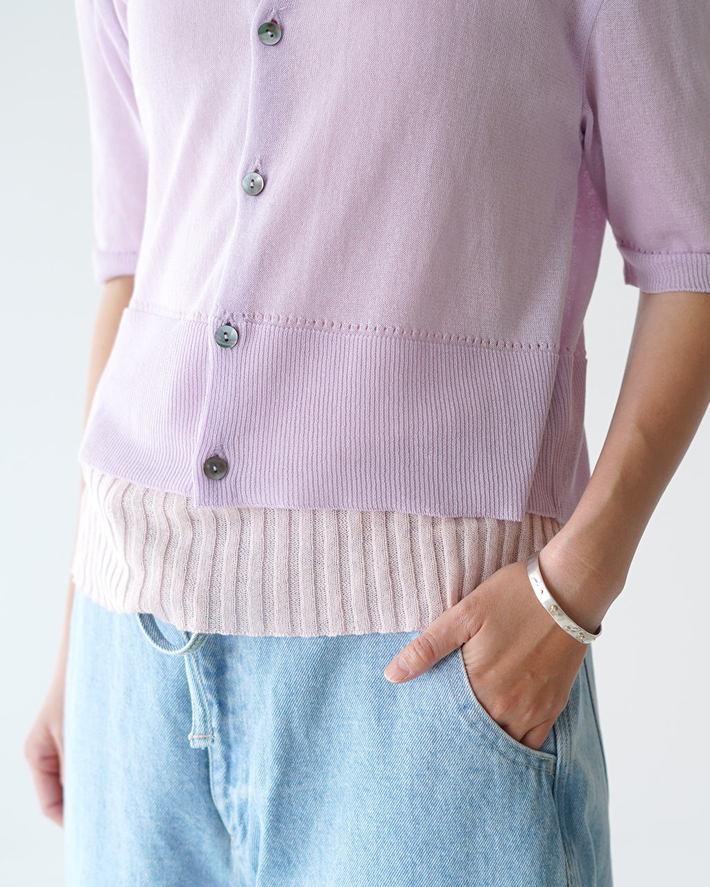 カーディガン/ボレロJoiceadded ジョイスアディッド knitted polo shirt