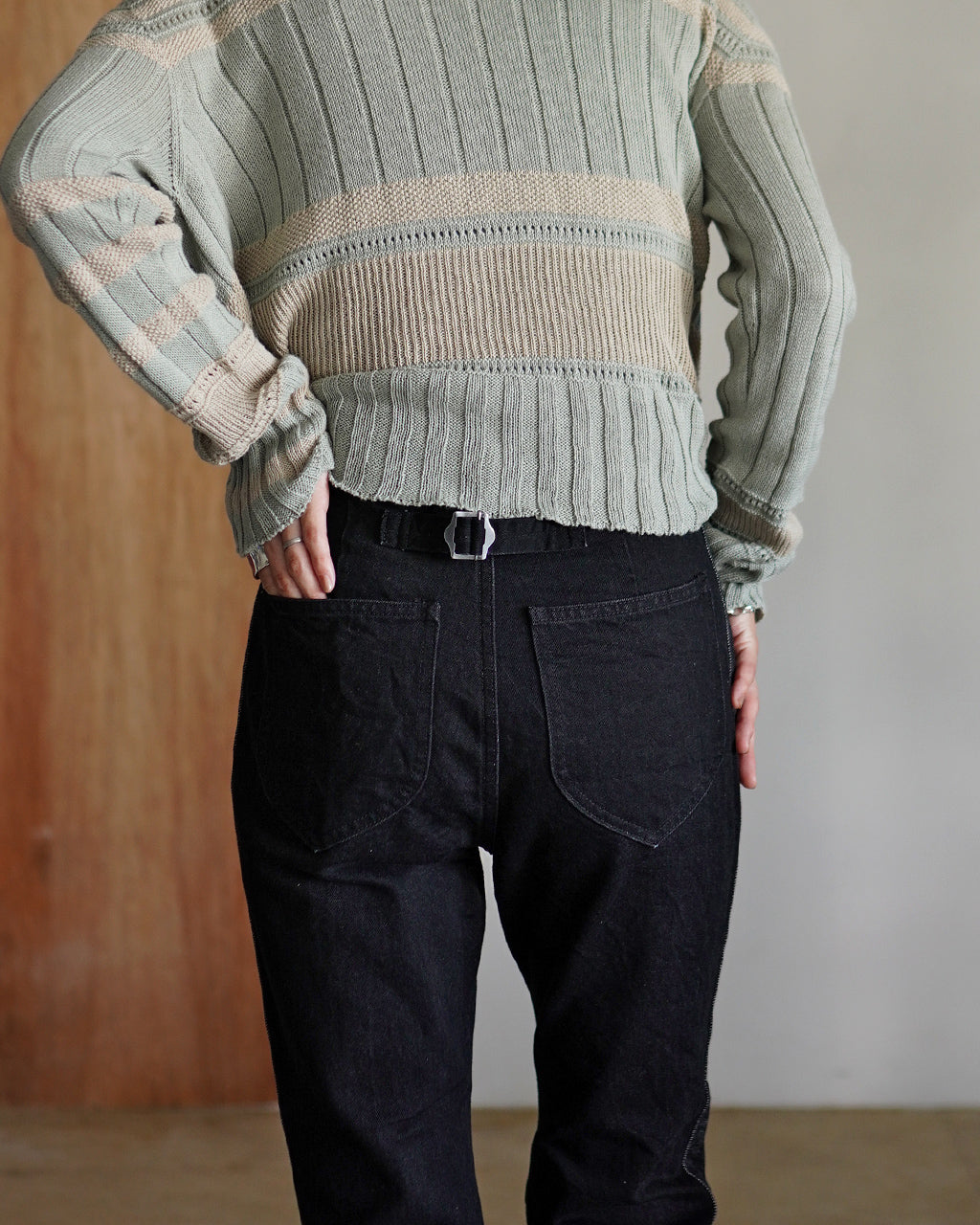 Side Stripe Denim Trousers J253DN01