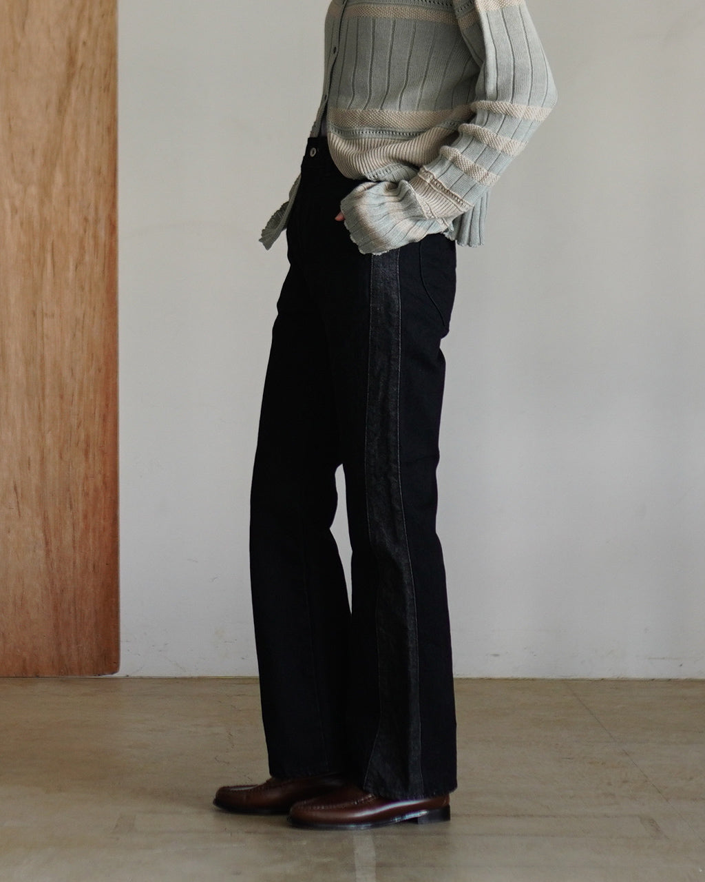 Side Stripe Denim Trousers J253DN01